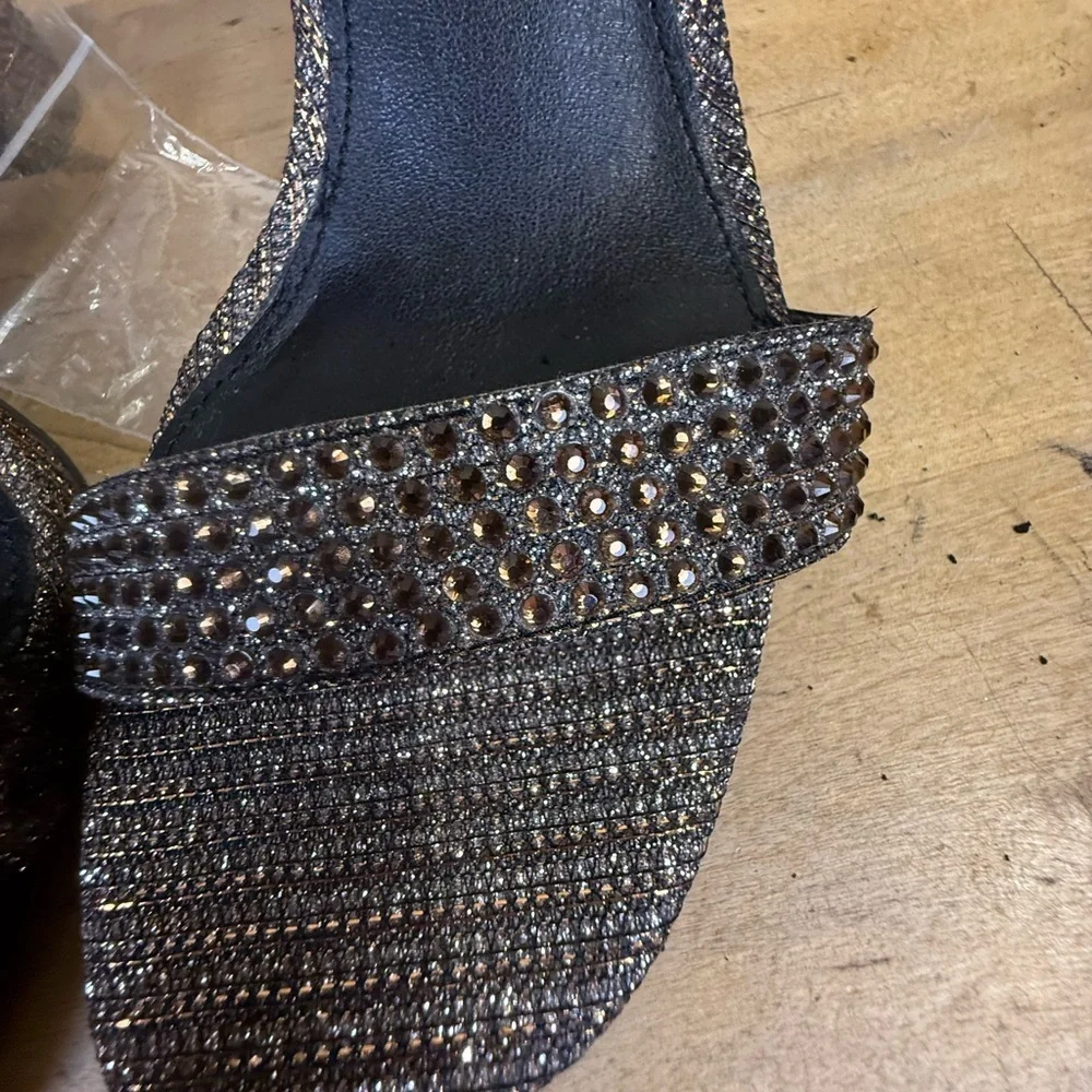 Michael Kors rhinestone Block Heel Sandals Size 6